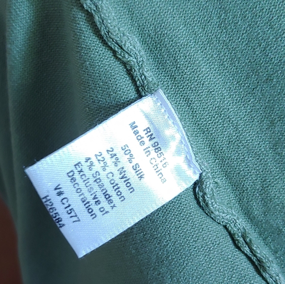 Coldwater Creek Green Wrap Shirt Size L - Picture 5 of 6